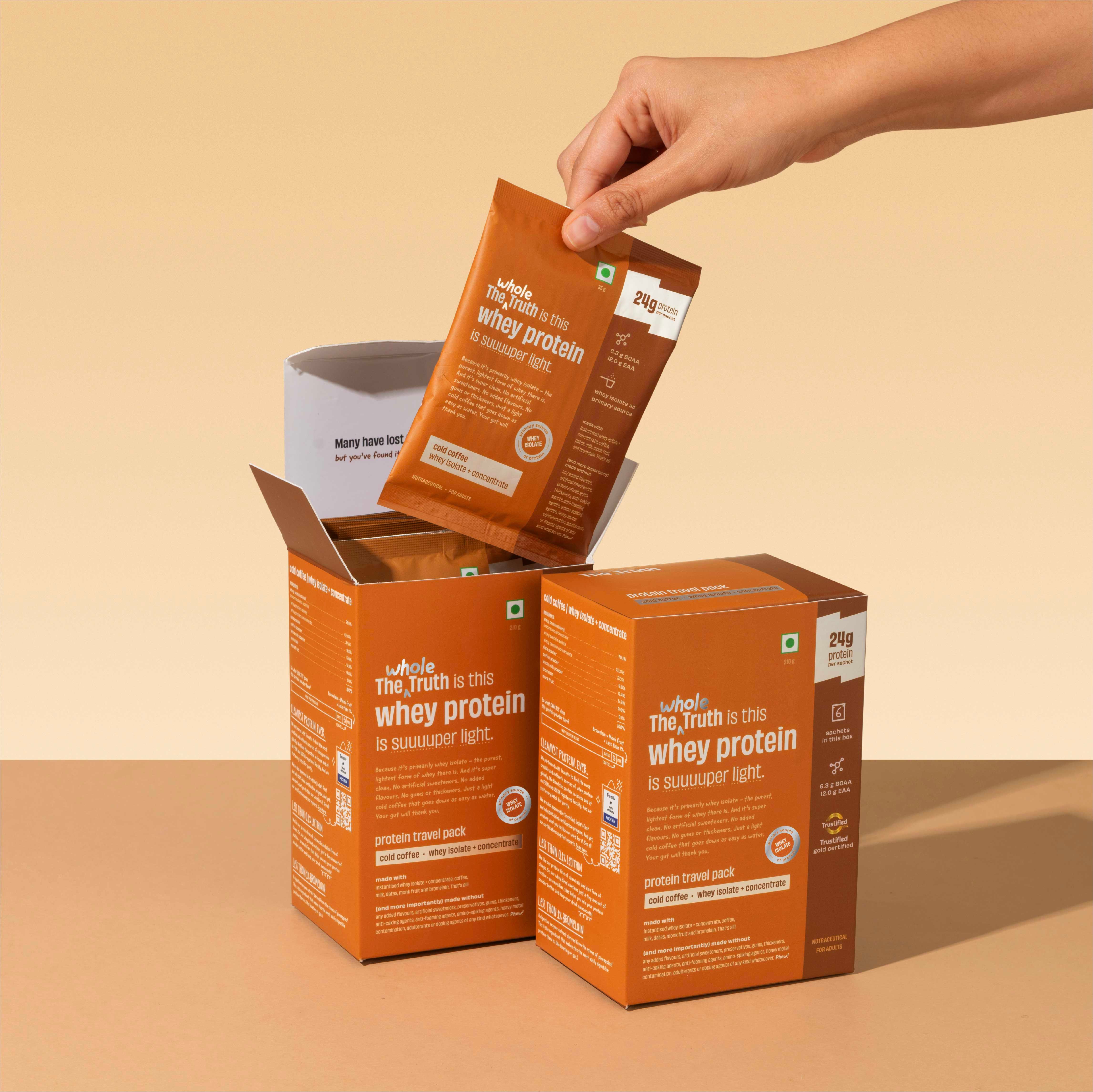Cold Coffee 24 g Protein Powder Pack of 6 sachets