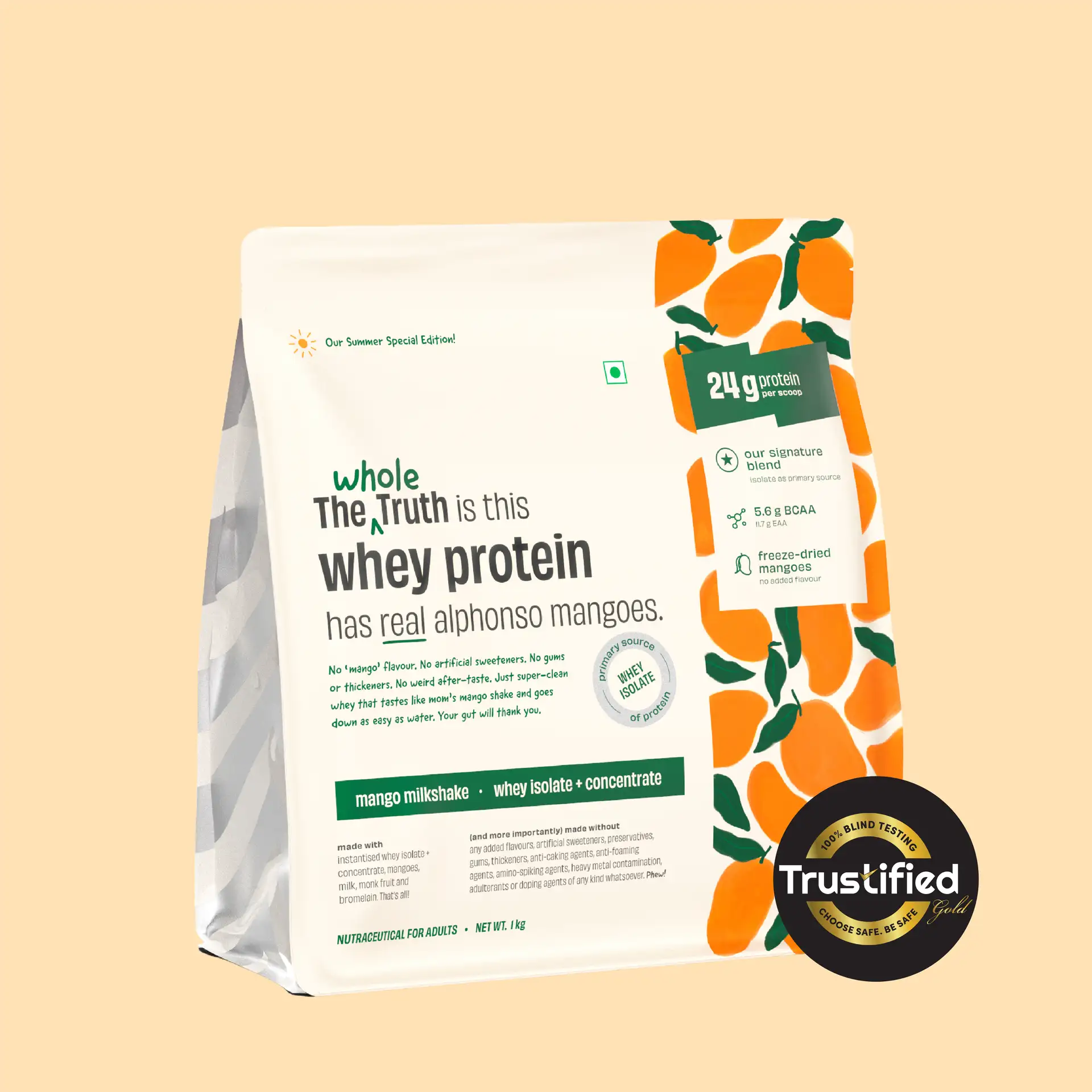 Mango Milkshake 24 g Protein Powder Pack of 1 KG