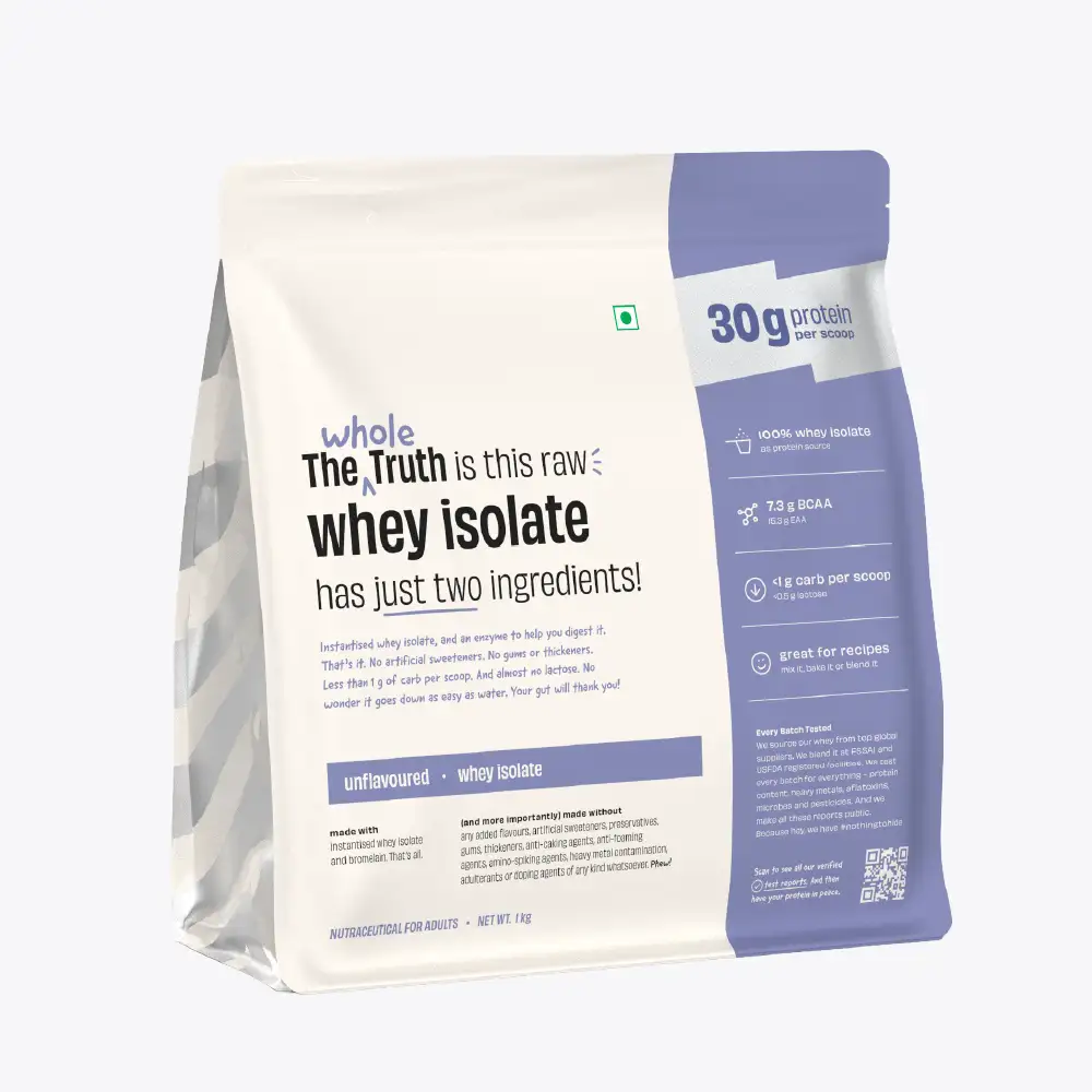 Unflavoured 30 g Pure Whey Protein Isolate Pack of 1 KG